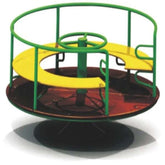 Huitich kids merry go round playground UAE with yellow seats for outdoor fun and play.